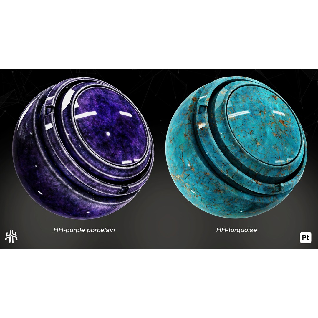 Marble and Porcelain 3D Model – Smart Materials for Substance Painter - View 8