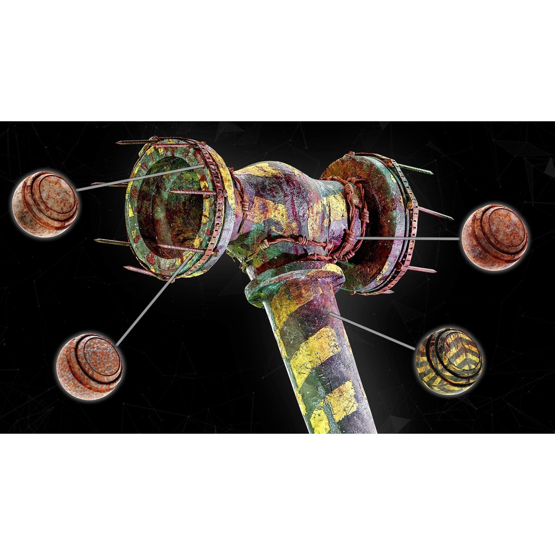 Post Apocalyptic Metal Smart Materials 3D Model – PBR Textures for Substance Painter