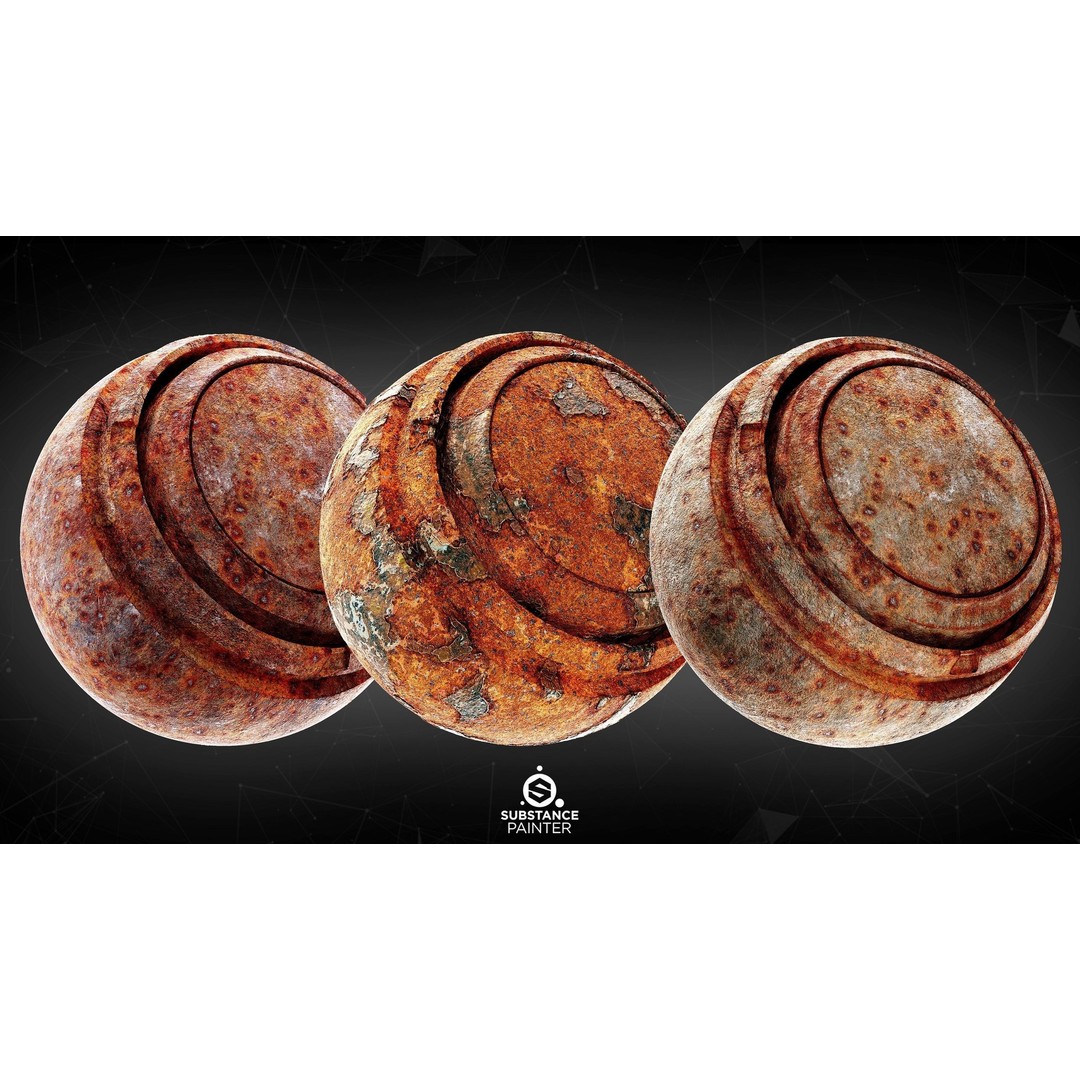 Post Apocalyptic Metal Smart Materials 3D Model – PBR Textures for Substance Painter - View 7