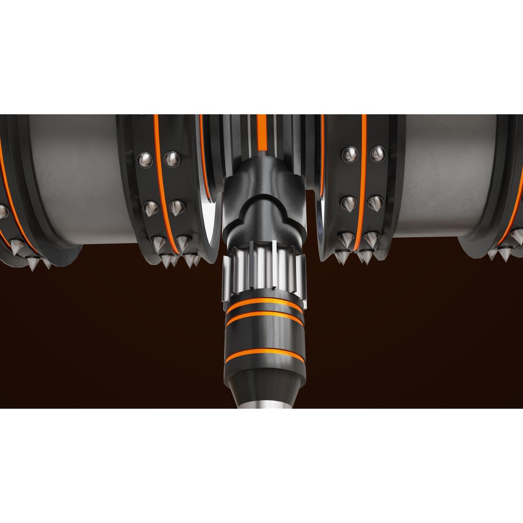 Sci Fi Battle Hammer 3D Model – Low Poly Game Asset, PBR Textures Included - View 14