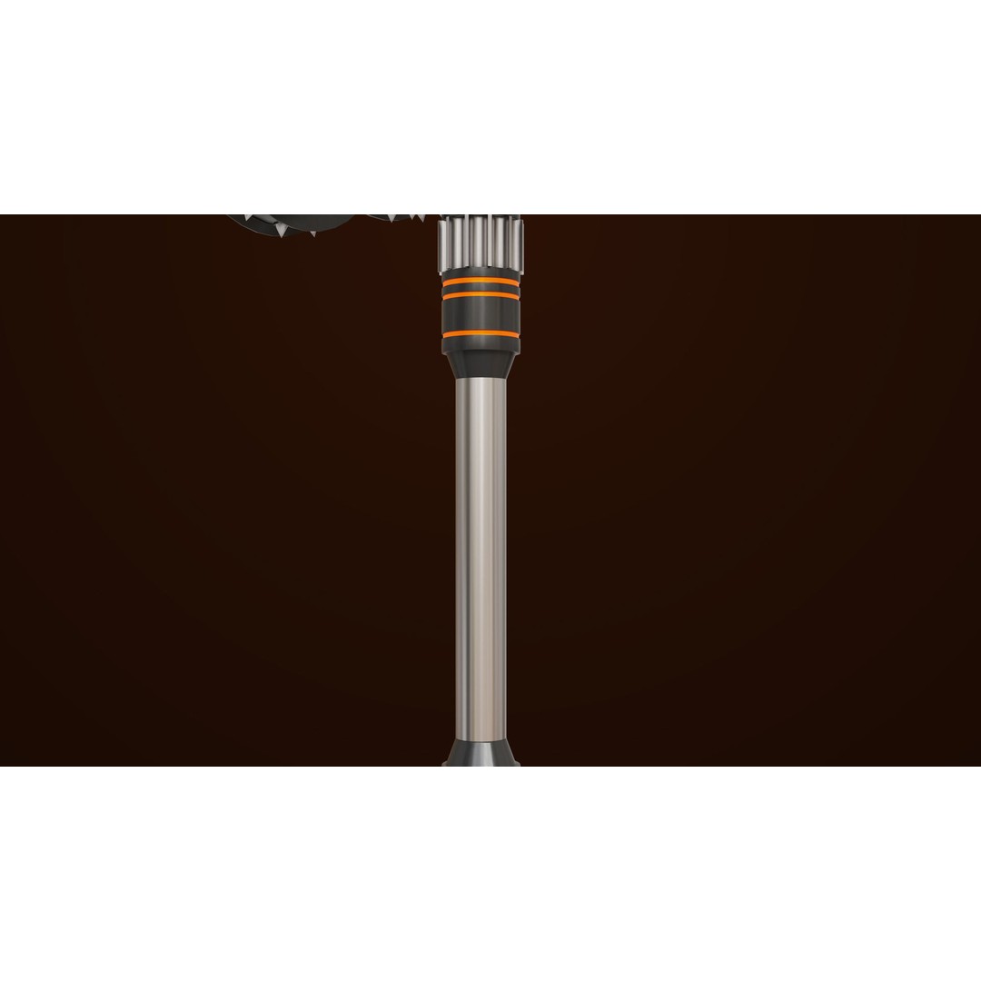 Sci Fi Battle Hammer 3D Model – Low Poly Game Asset, PBR Textures Included - View 15