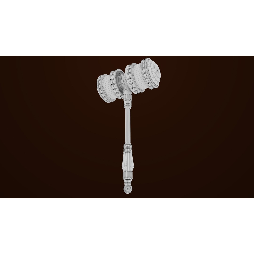 Sci Fi Battle Hammer 3D Model – Low Poly Game Asset, PBR Textures Included - View 25