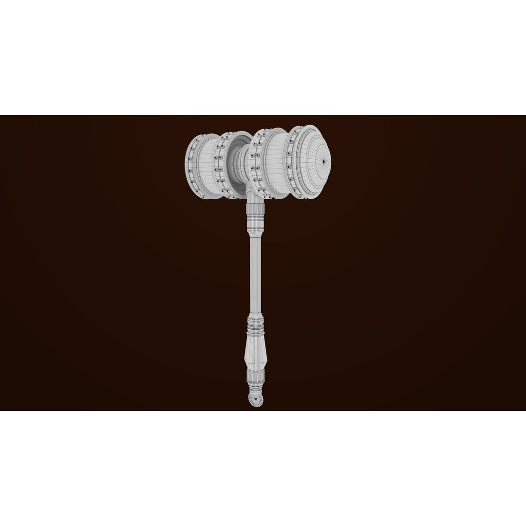 Sci Fi Battle Hammer 3D Model – Low Poly Game Asset, PBR Textures Included - View 26