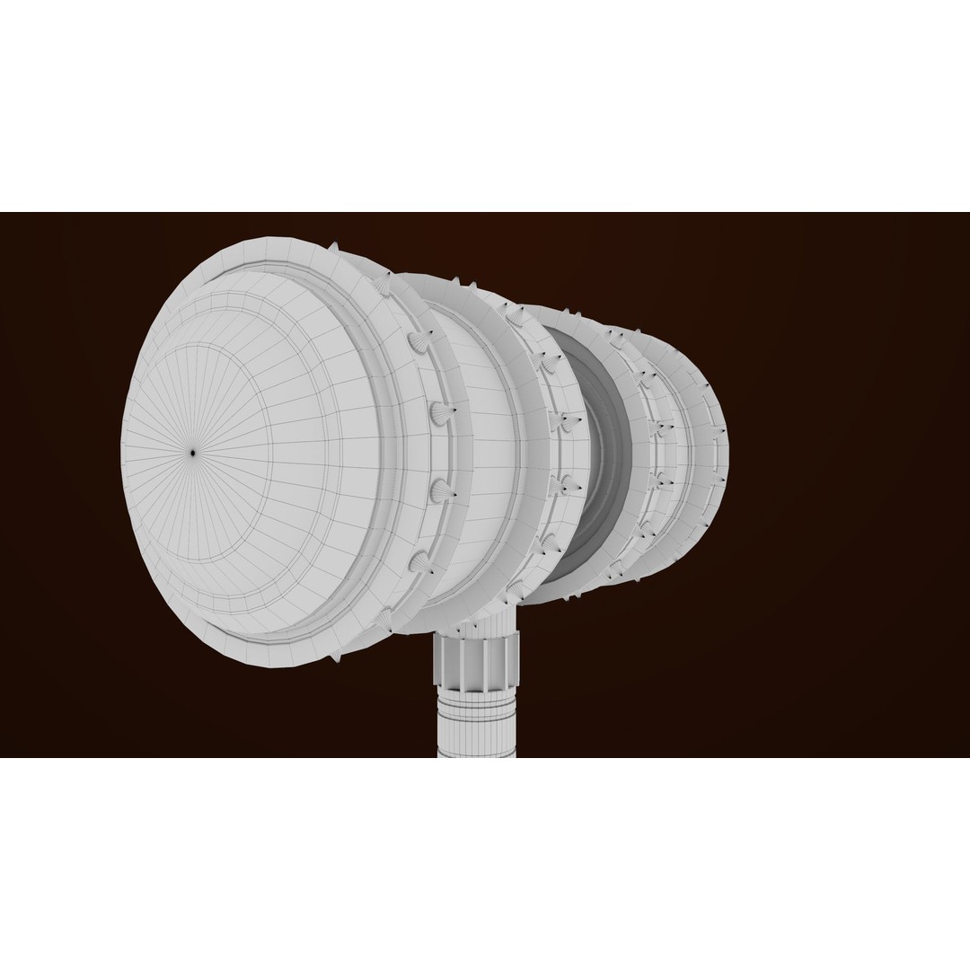 Sci Fi Battle Hammer 3D Model – Low Poly Game Asset, PBR Textures Included - View 30