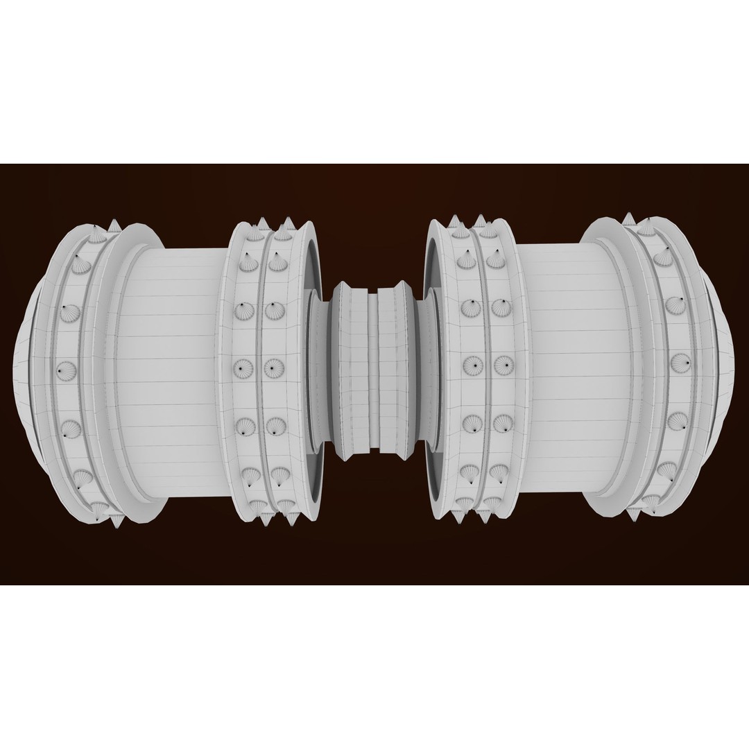 Sci Fi Battle Hammer 3D Model – Low Poly Game Asset, PBR Textures Included - View 31