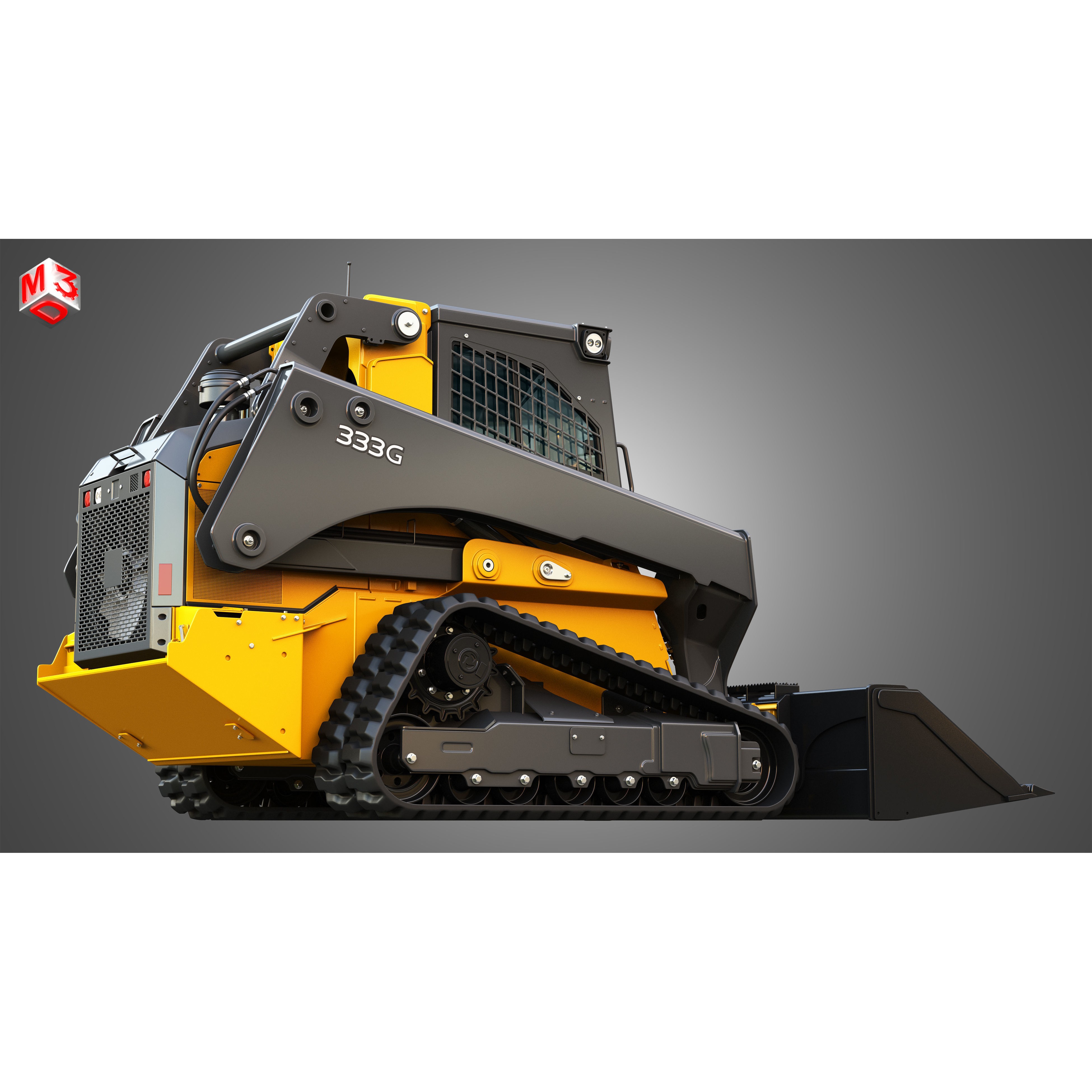 John Deere 333G Compact Track Loader - High-Detail 3D Model - View 10