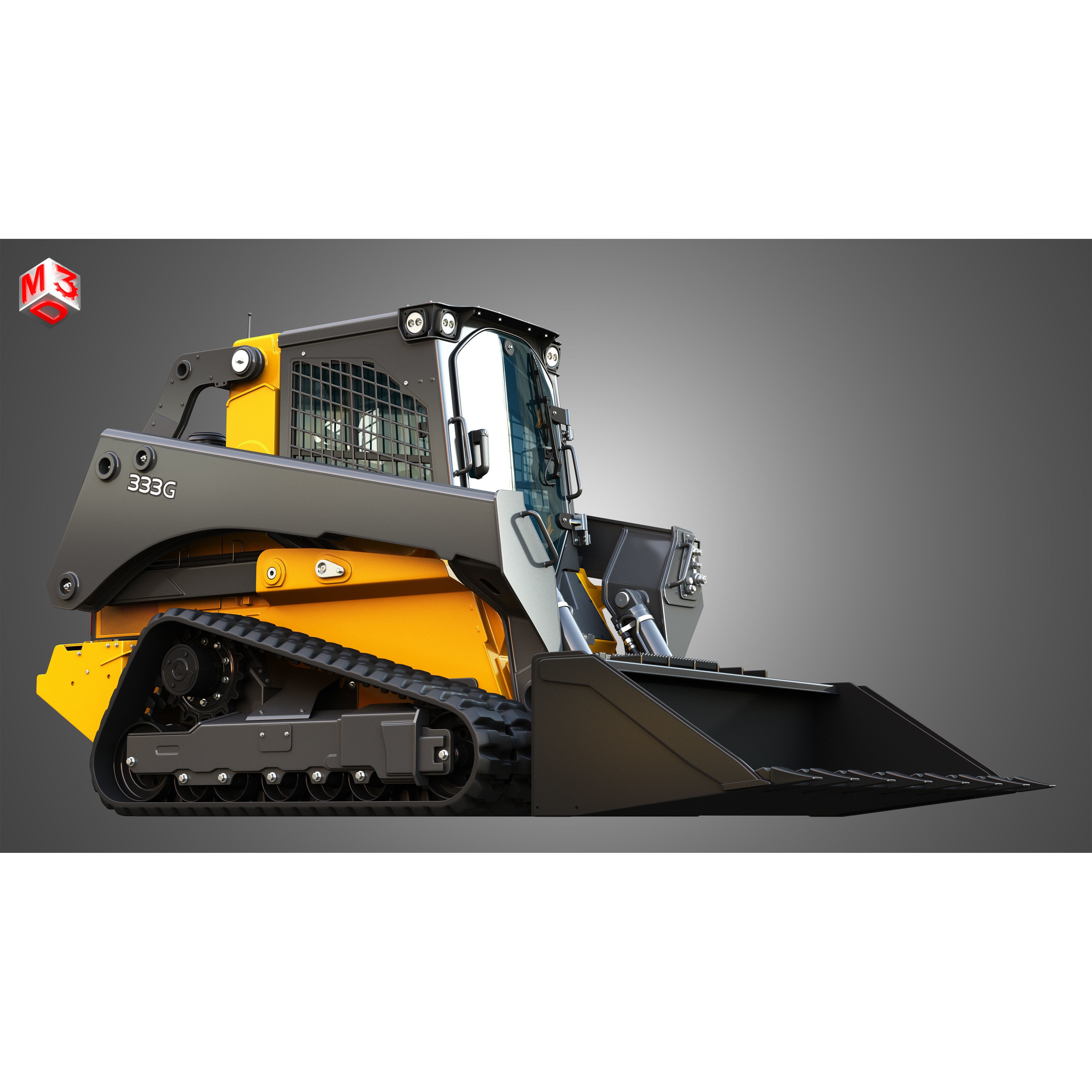 John Deere 333G Compact Track Loader - High-Detail 3D Model - View 11