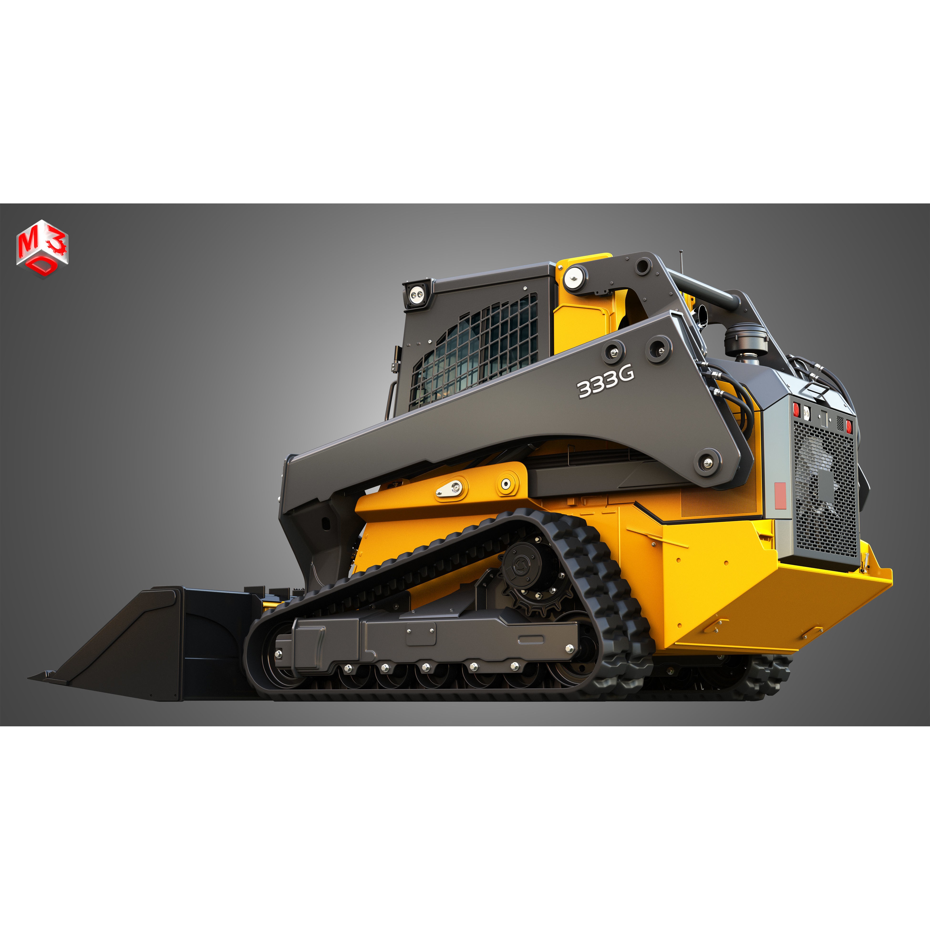John Deere 333G Compact Track Loader - High-Detail 3D Model - View 12