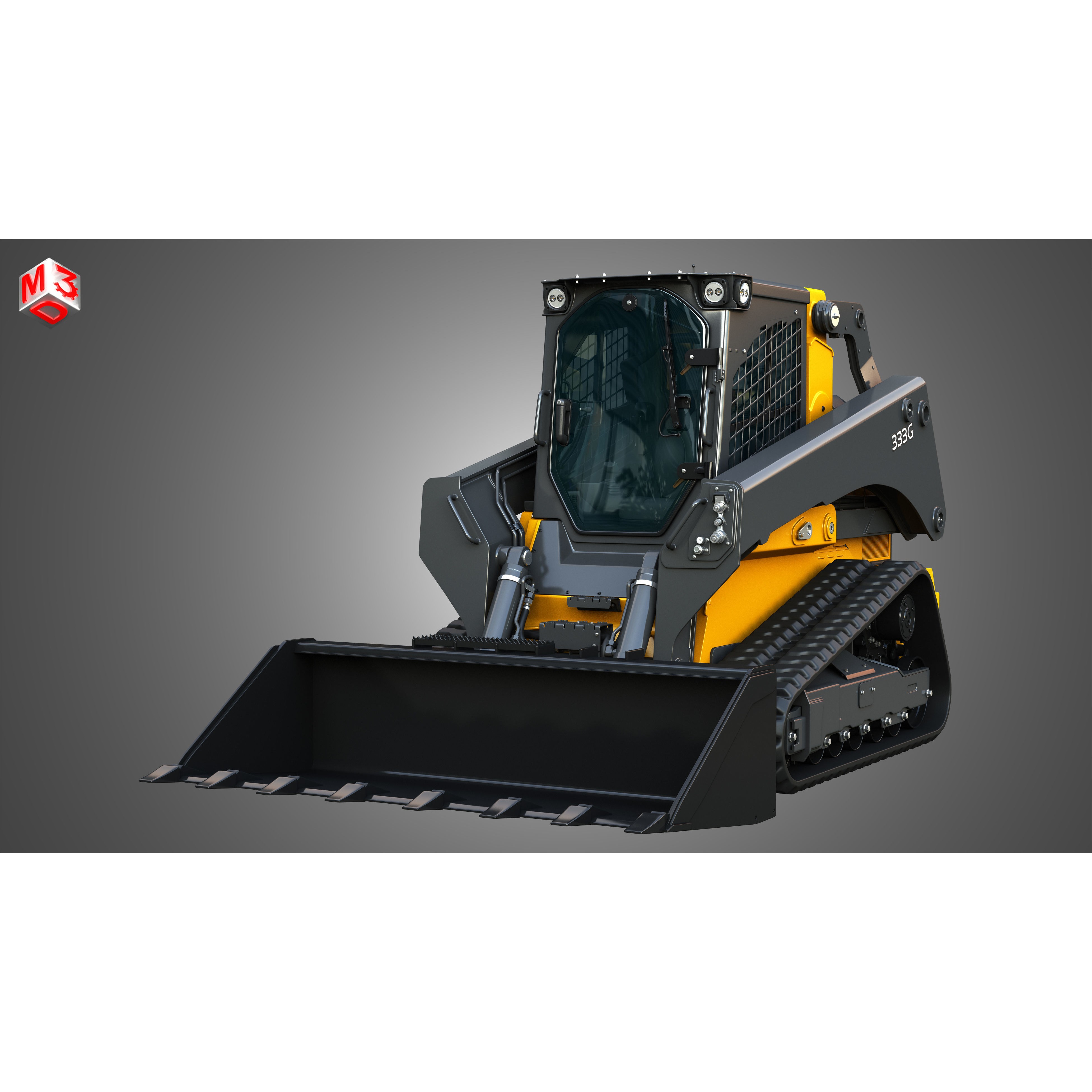 John Deere 333G Compact Track Loader - High-Detail 3D Model - View 13