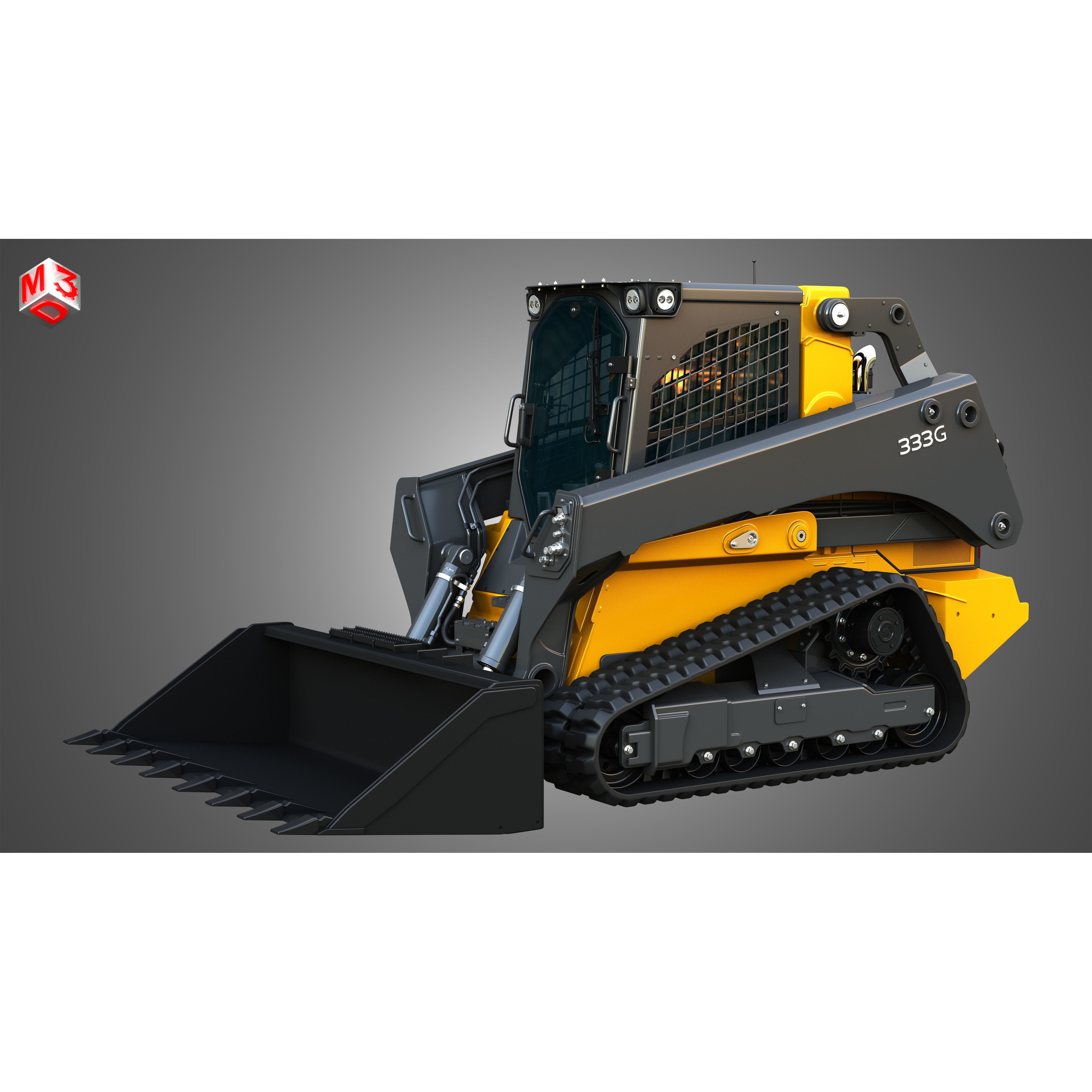 John Deere 333G Compact Track Loader - High-Detail 3D Model - View 17