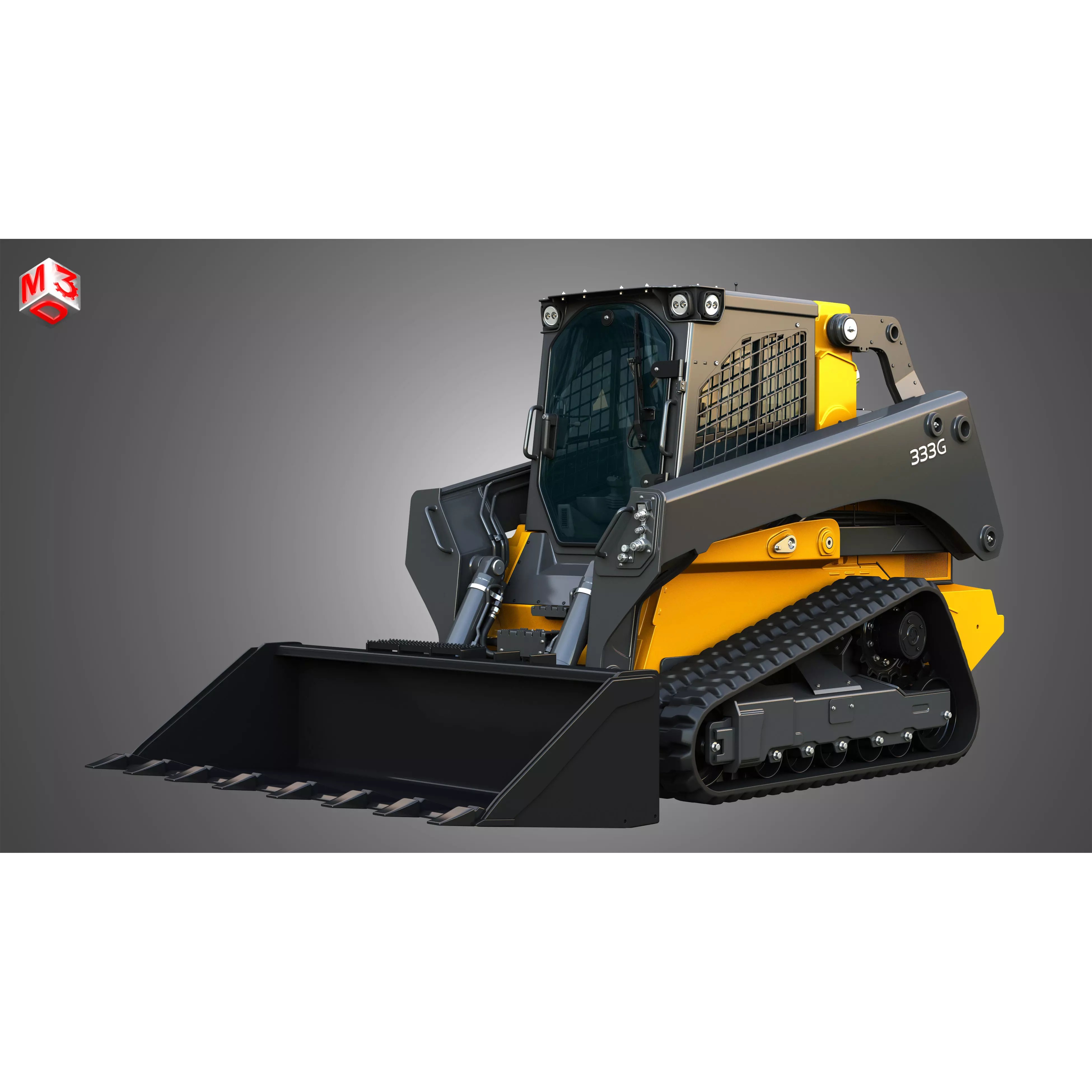 John Deere 333G Compact Track Loader - High-Detail 3D Model - View 2