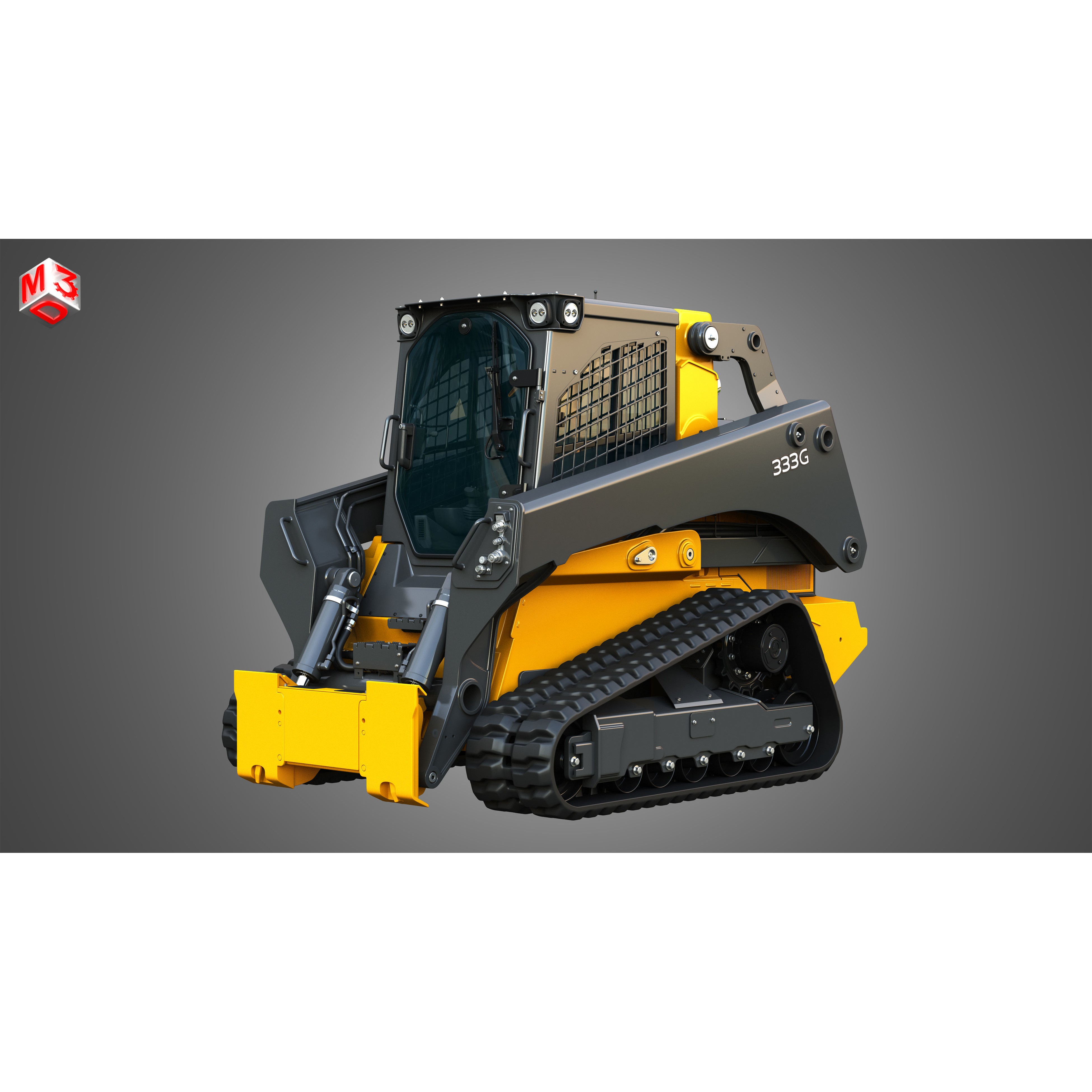 John Deere 333G Compact Track Loader - High-Detail 3D Model - View 3