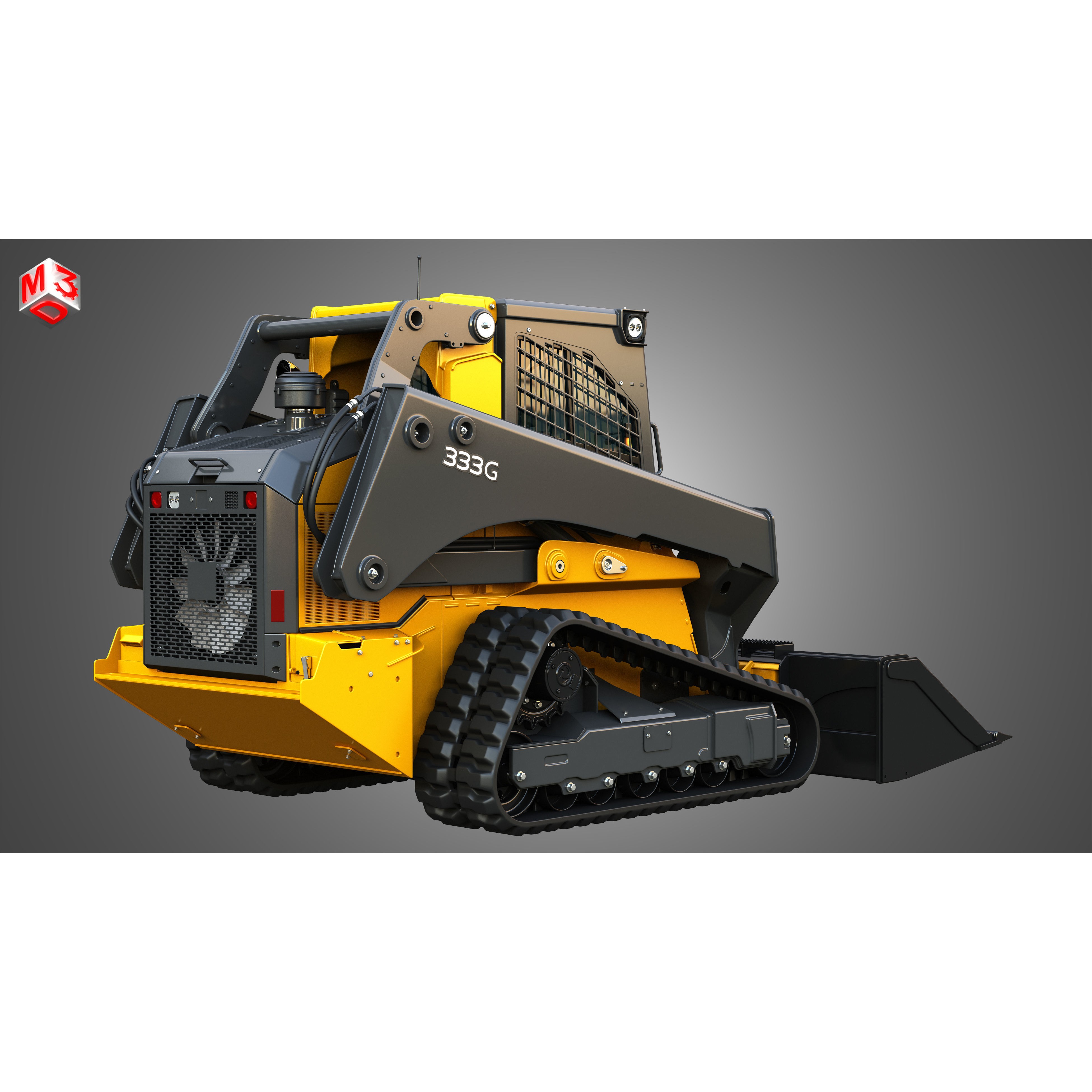 John Deere 333G Compact Track Loader - High-Detail 3D Model - View 4