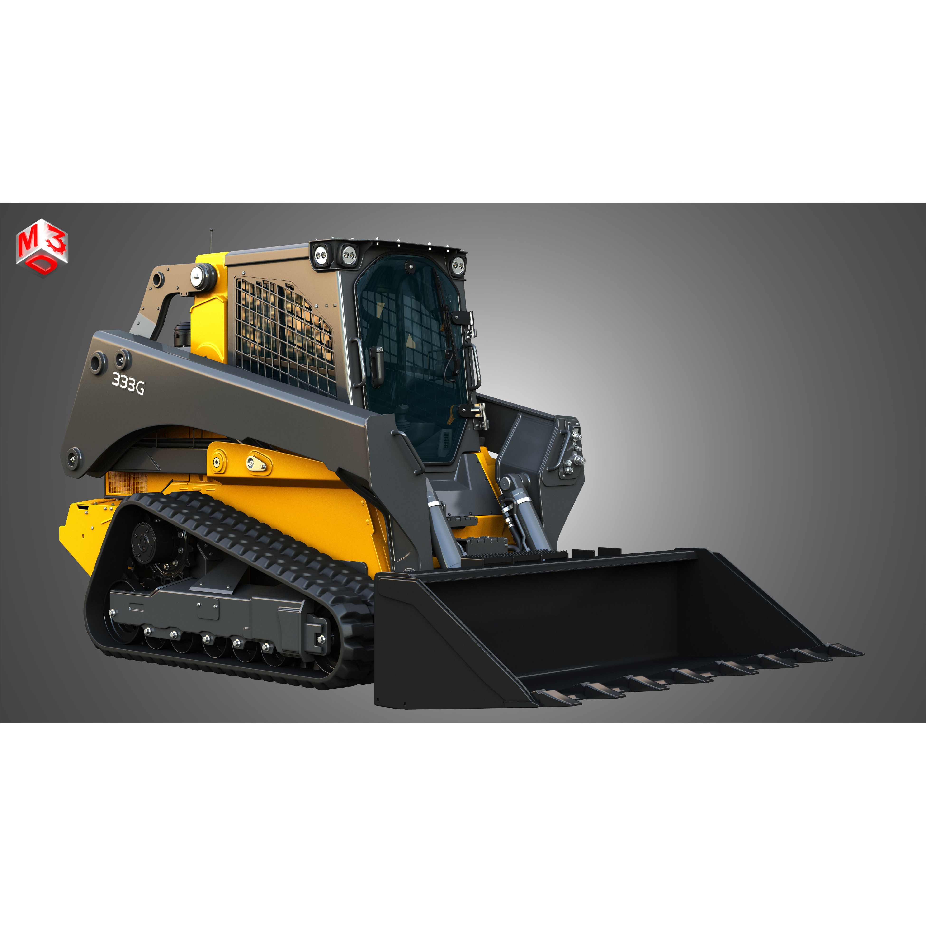 John Deere 333G Compact Track Loader - High-Detail 3D Model - View 5