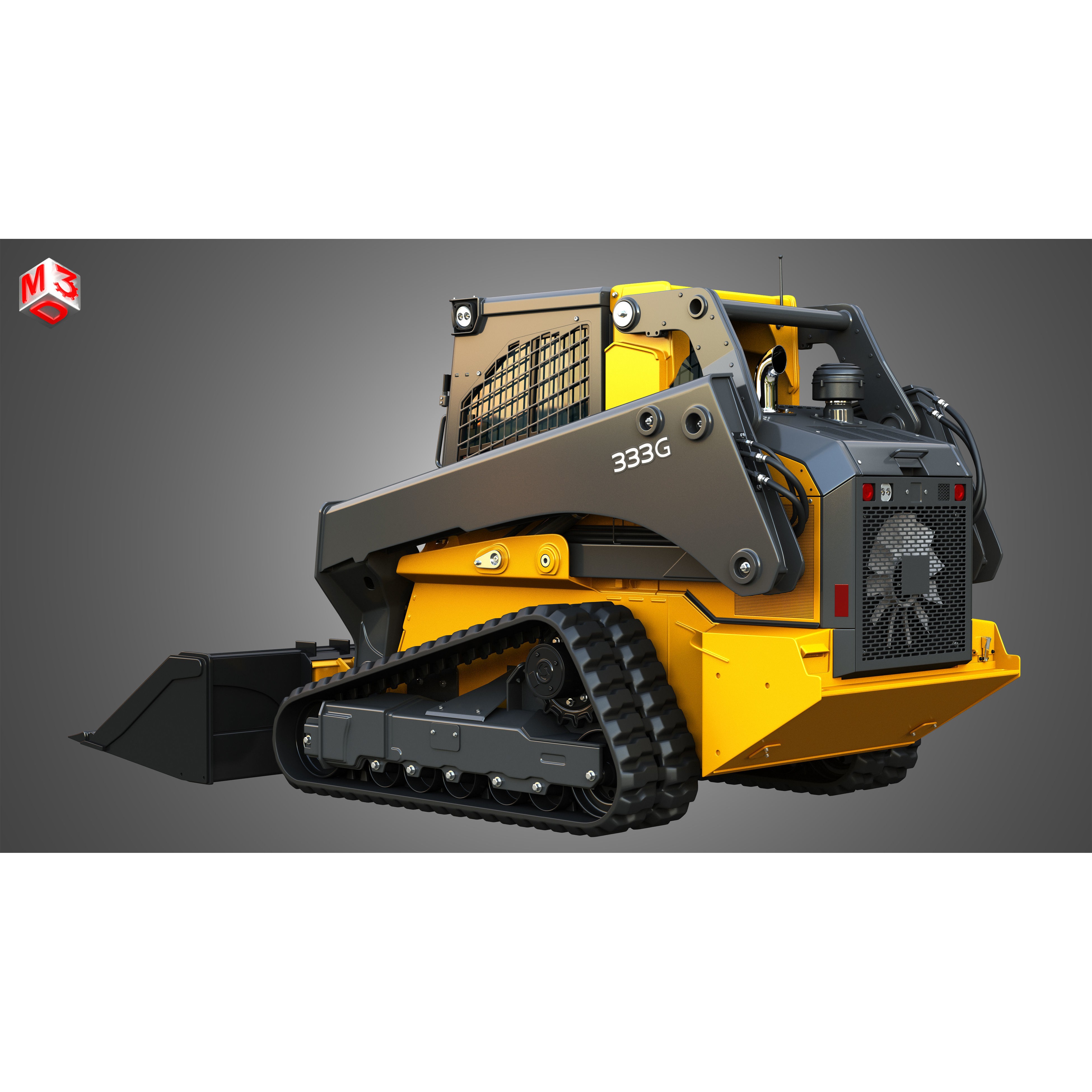John Deere 333G Compact Track Loader - High-Detail 3D Model - View 6