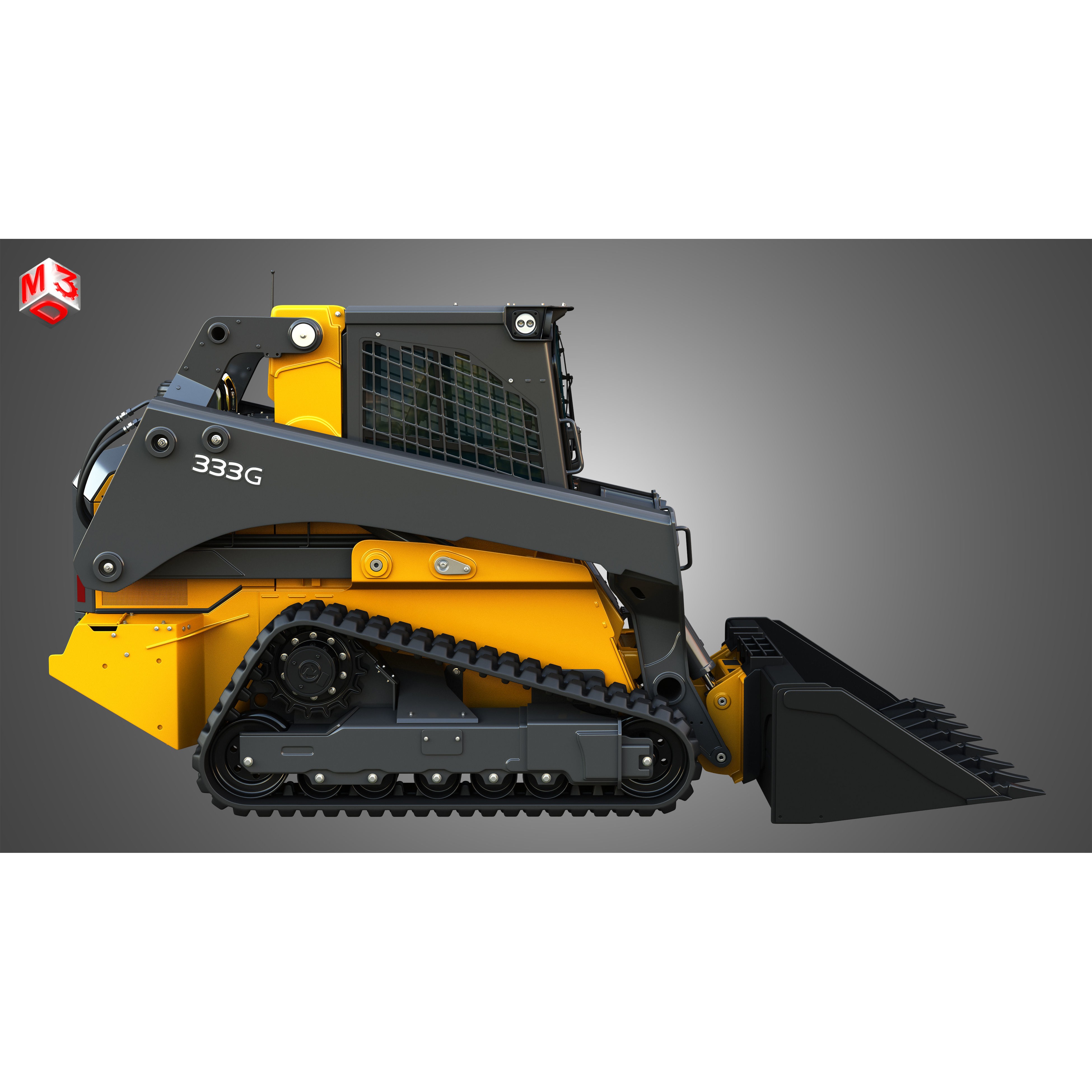 John Deere 333G Compact Track Loader - High-Detail 3D Model - View 8