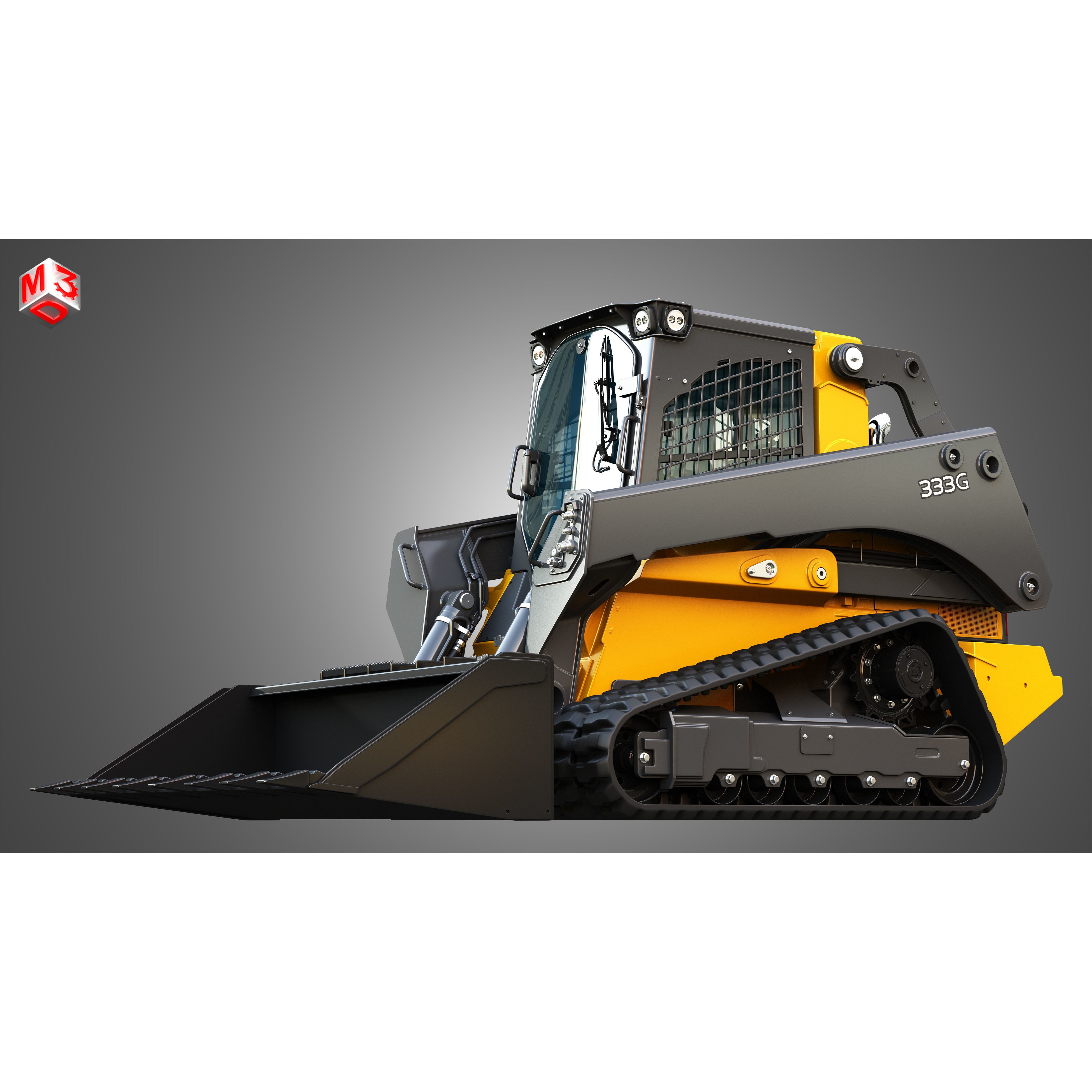 John Deere 333G Compact Track Loader - High-Detail 3D Model - View 9