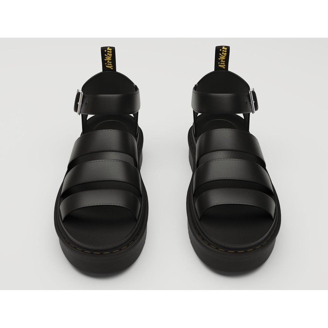 Strap Sandals 3D Model – Low Poly Game-Ready Footwear, FBX & Blender - View 10
