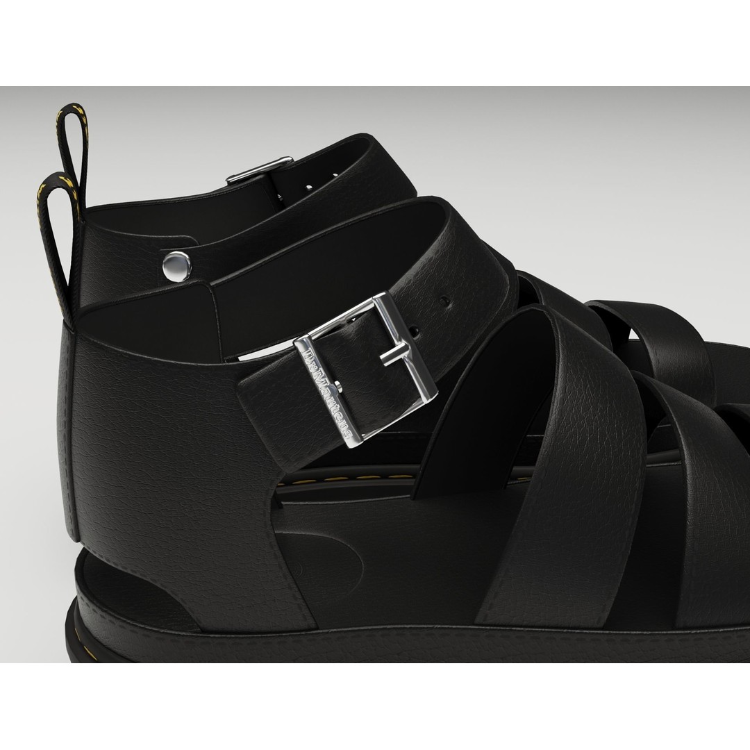 Strap Sandals 3D Model – Low Poly Game-Ready Footwear, FBX & Blender - View 4