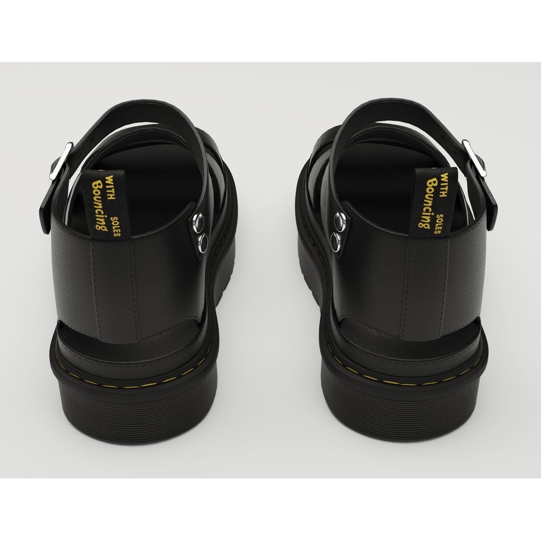 Strap Sandals 3D Model – Low Poly Game-Ready Footwear, FBX & Blender - View 6
