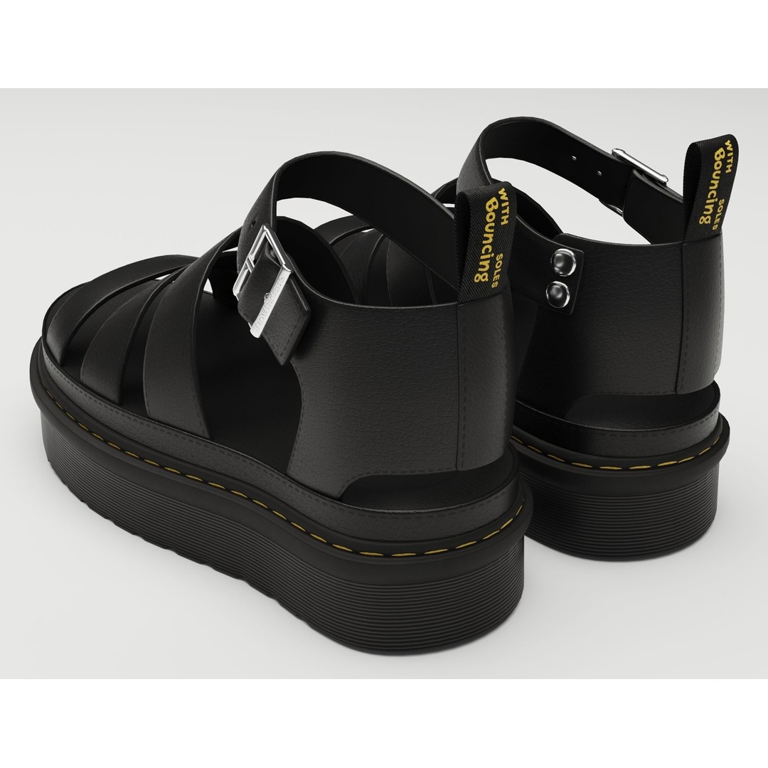 Strap Sandals 3D Model – Low Poly Game-Ready Footwear, FBX & Blender - View 7