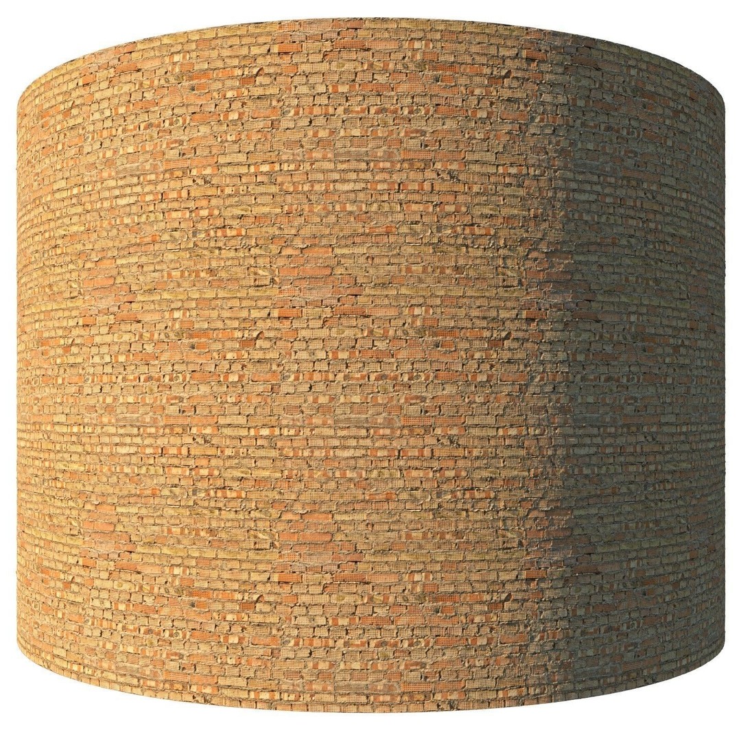 Brick Wall 3D Model – Scanned PBR Texture, 8K Resolution - View 4
