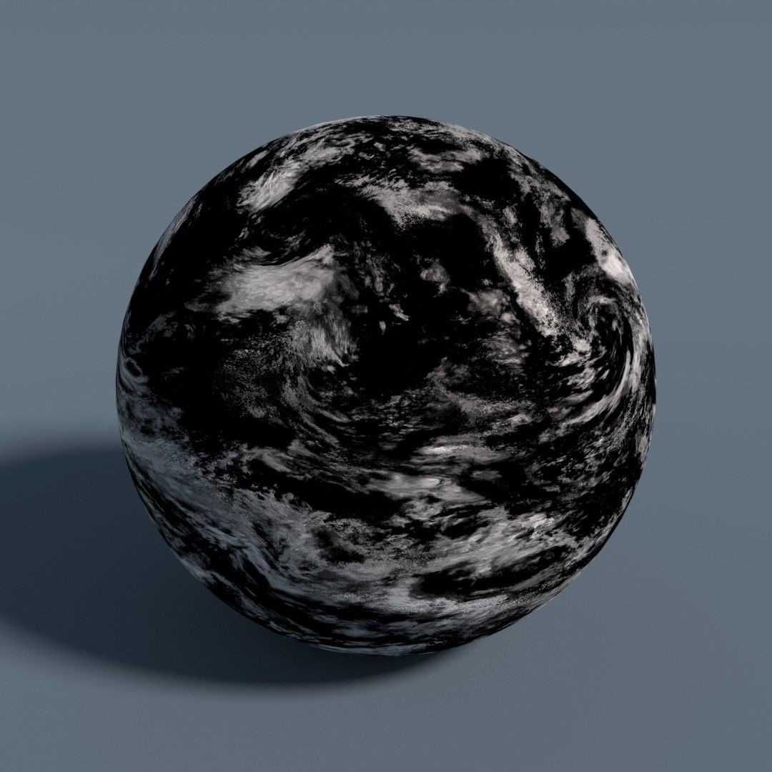 Cloud Map Pack 3D Model – Low Poly 16K Textures for Space - View 13