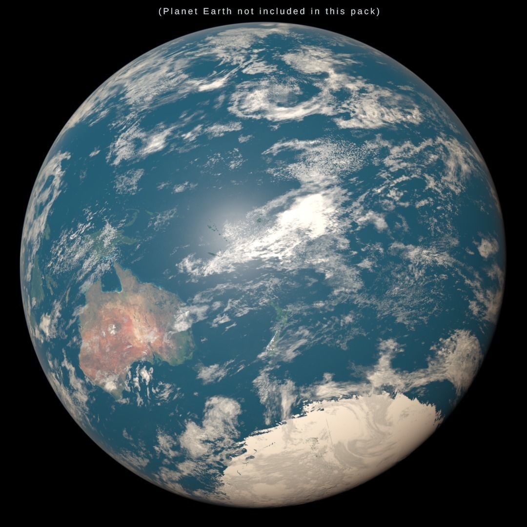Cloud Map Pack 3D Model – Low Poly 16K Textures for Space - View 35