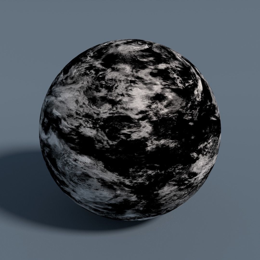 Cloud Map Pack 3D Model – Low Poly 16K Textures for Space - View 4