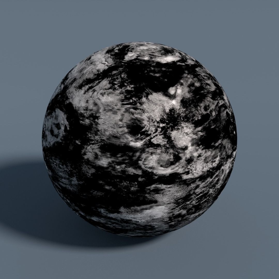 Cloud Map Pack 3D Model – Low Poly 16K Textures for Space - View 5
