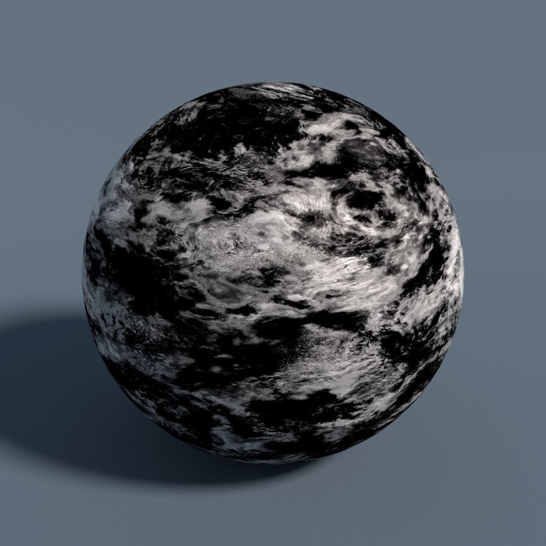 Cloud Map Pack 3D Model – Low Poly 16K Textures for Space - View 6