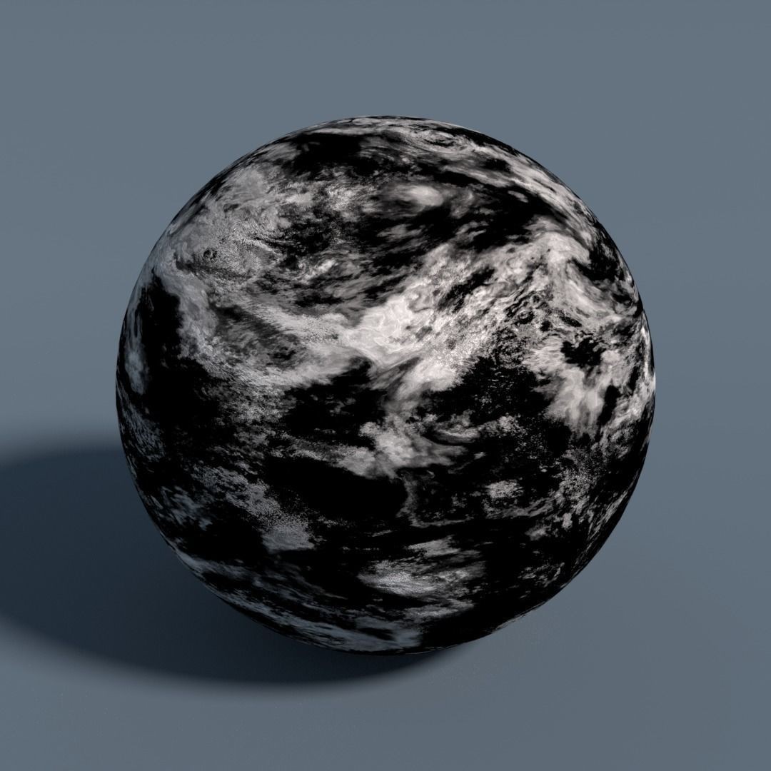 Cloud Map Pack 3D Model – Low Poly 16K Textures for Space - View 8