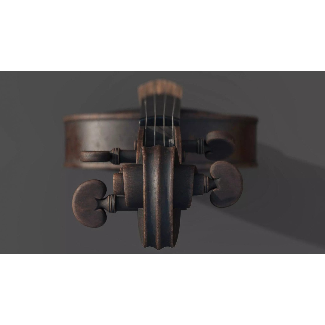 Violin 3D Model – High Quality PBR Textures, FBX & OBJ Formats - View 10