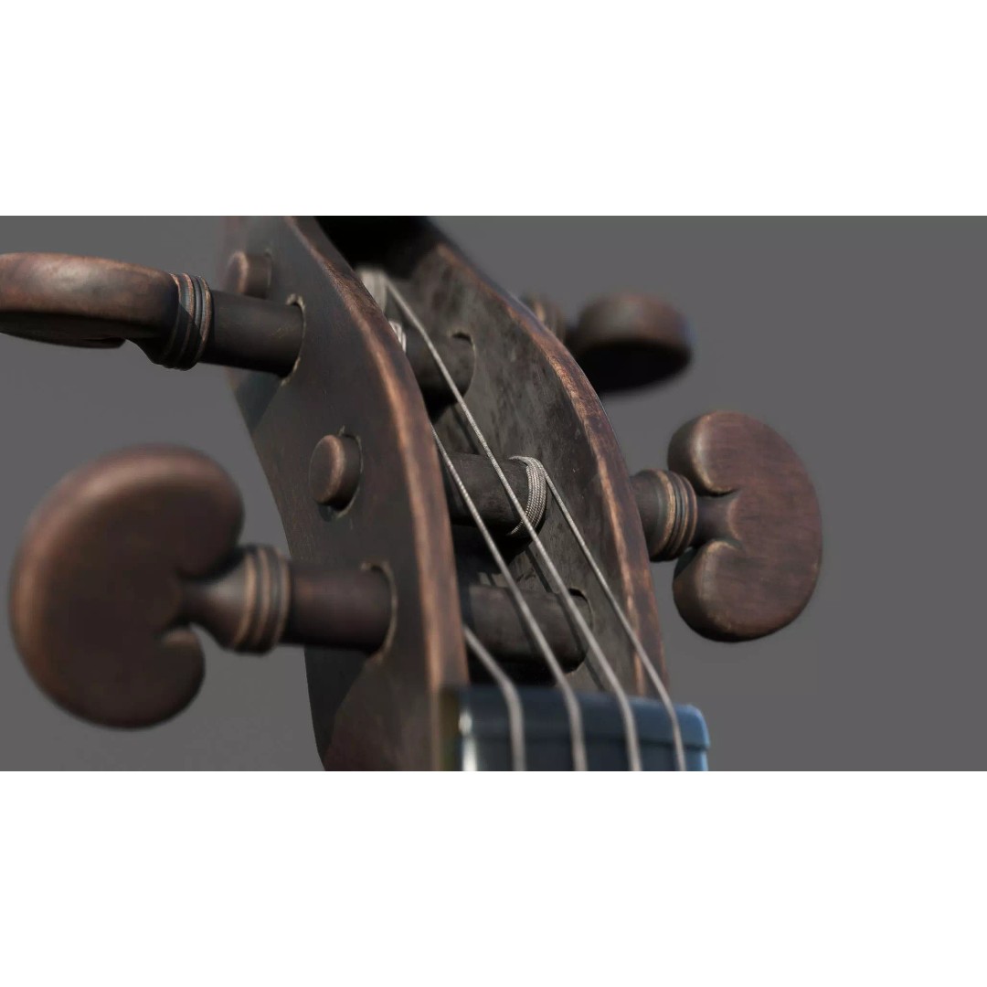 Violin 3D Model – High Quality PBR Textures, FBX & OBJ Formats - View 5