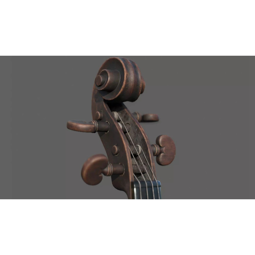 Violin 3D Model – High Quality PBR Textures, FBX & OBJ Formats - View 8