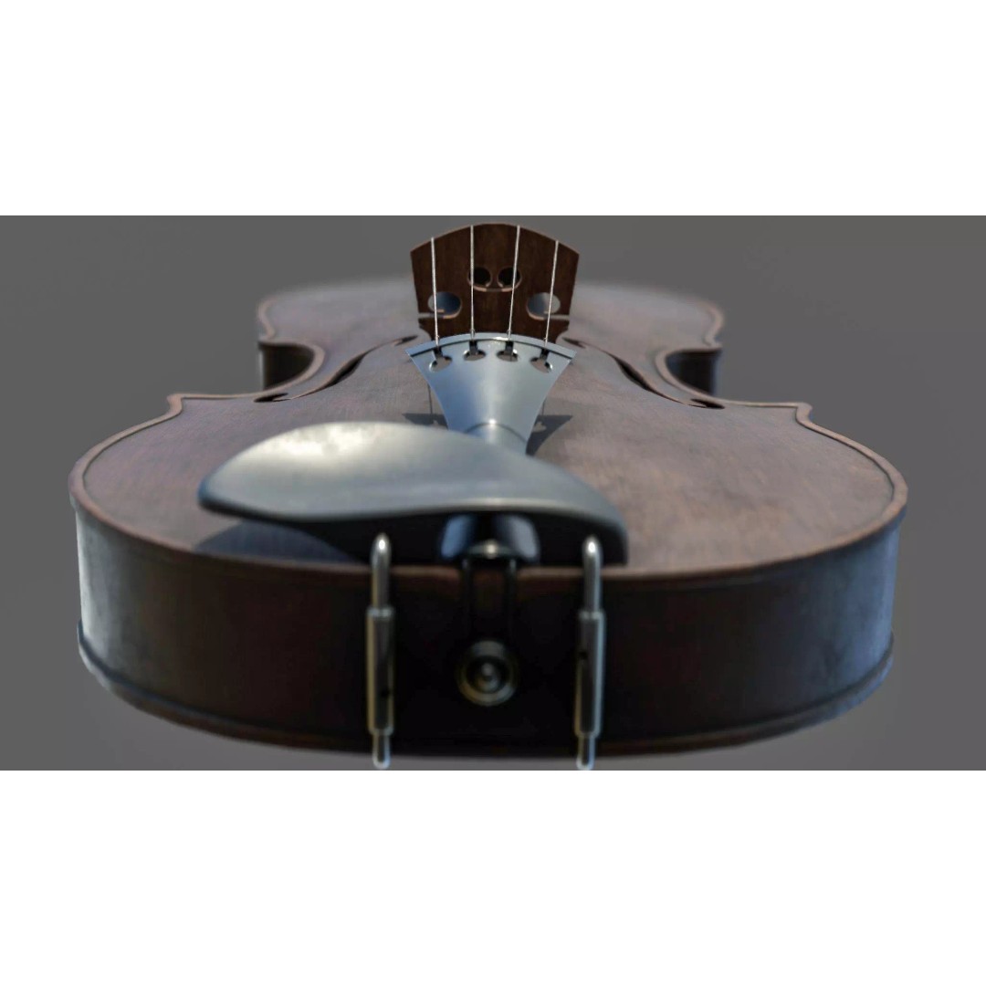 Violin 3D Model – High Quality PBR Textures, FBX & OBJ Formats - View 9