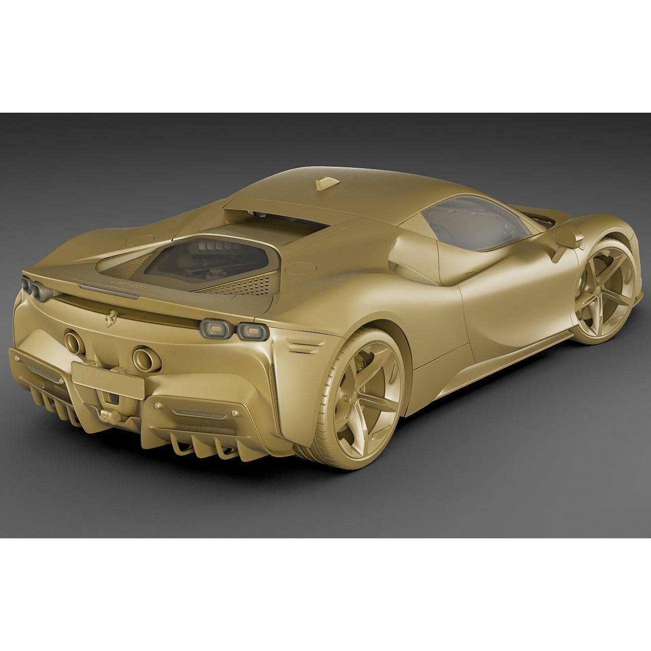 Ferrari SF90 Stradale - High-Detail Game-Ready 3D Model - View 22