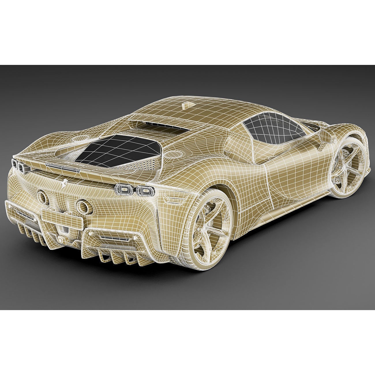 Ferrari SF90 Stradale - High-Detail Game-Ready 3D Model - View 28