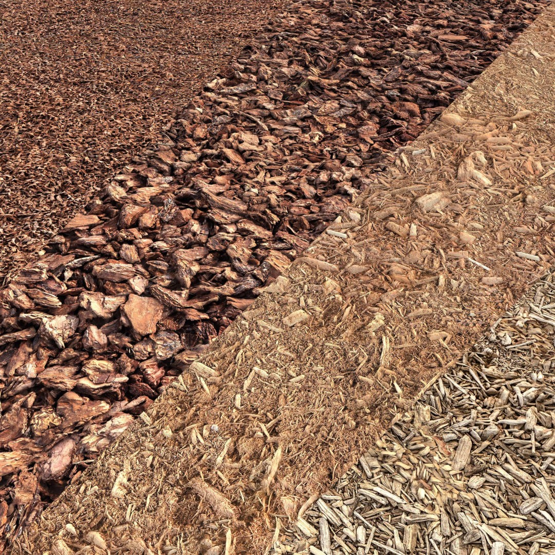 Tree Bark Mulch 3D Model – High Quality Textures, PBR, FBX, OBJ - View 2