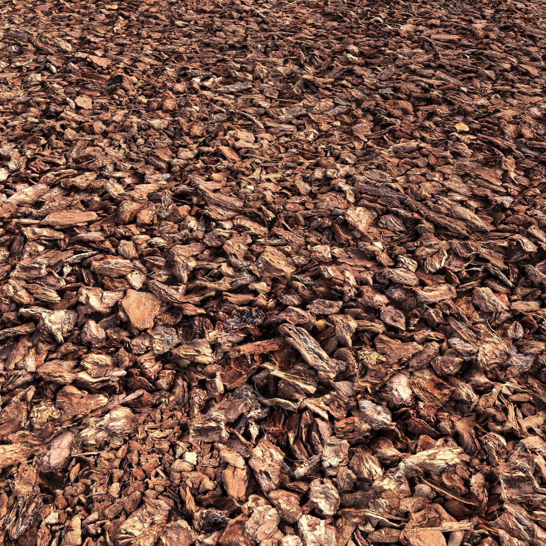 Tree Bark Mulch 3D Model – High Quality Textures, PBR, FBX, OBJ - View 4