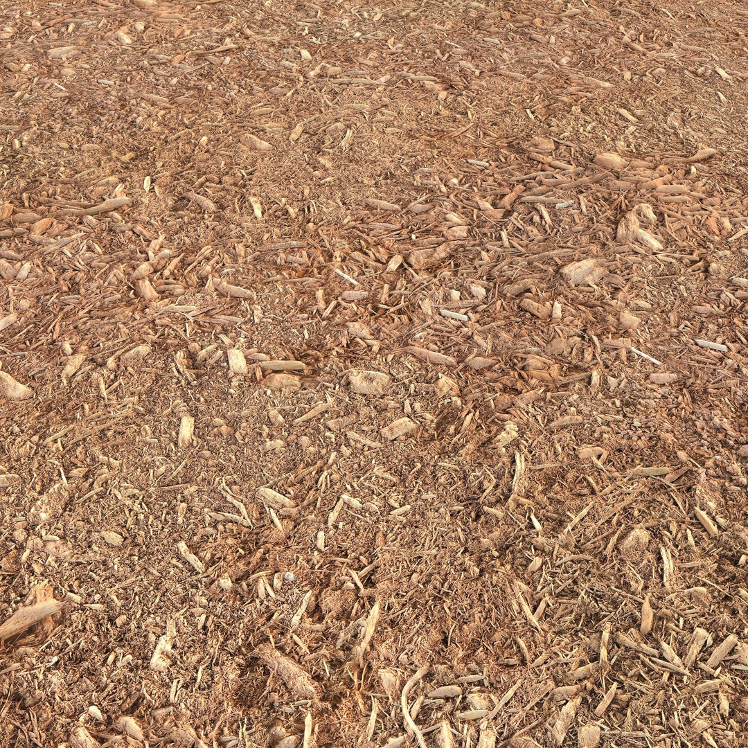 Tree Bark Mulch 3D Model – High Quality Textures, PBR, FBX, OBJ - View 5
