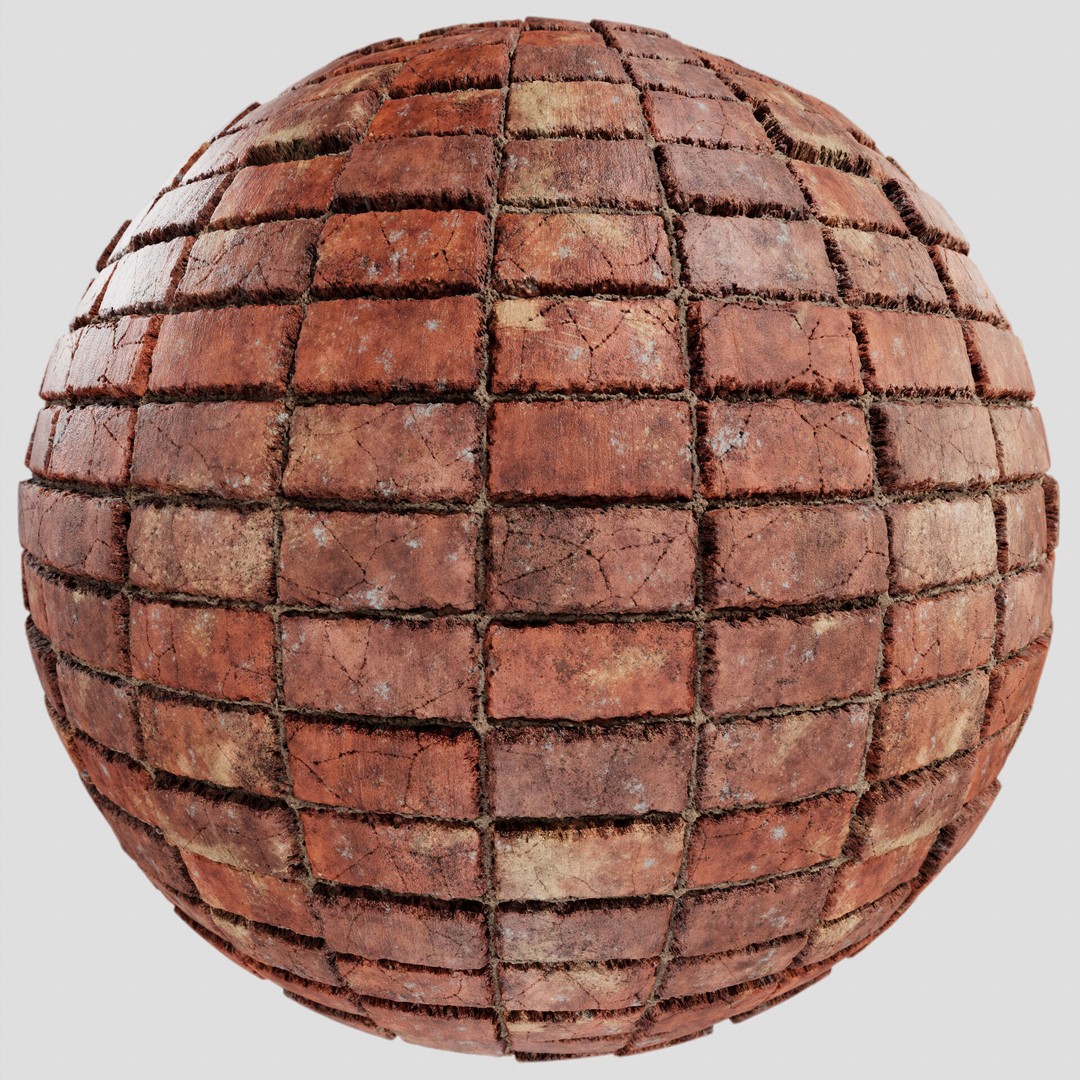 8K PBR Brick Wall Texture 3D Model – Seamless Architectural Textures, FBX - View 12
