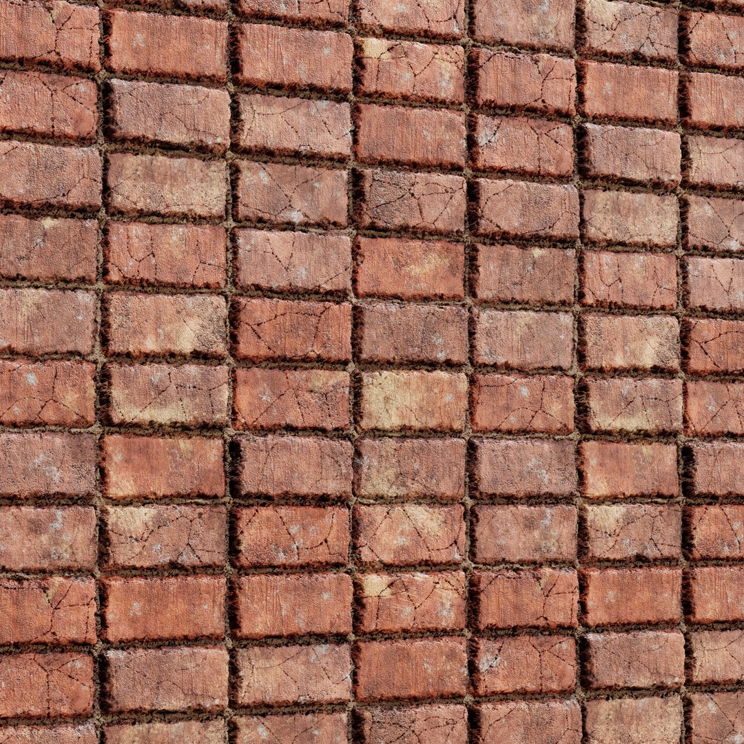 8K PBR Brick Wall Texture 3D Model – Seamless Architectural Textures, FBX - View 3