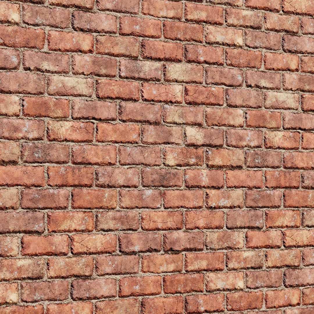 8K PBR Brick Wall Texture 3D Model – Seamless Architectural Textures, FBX - View 4