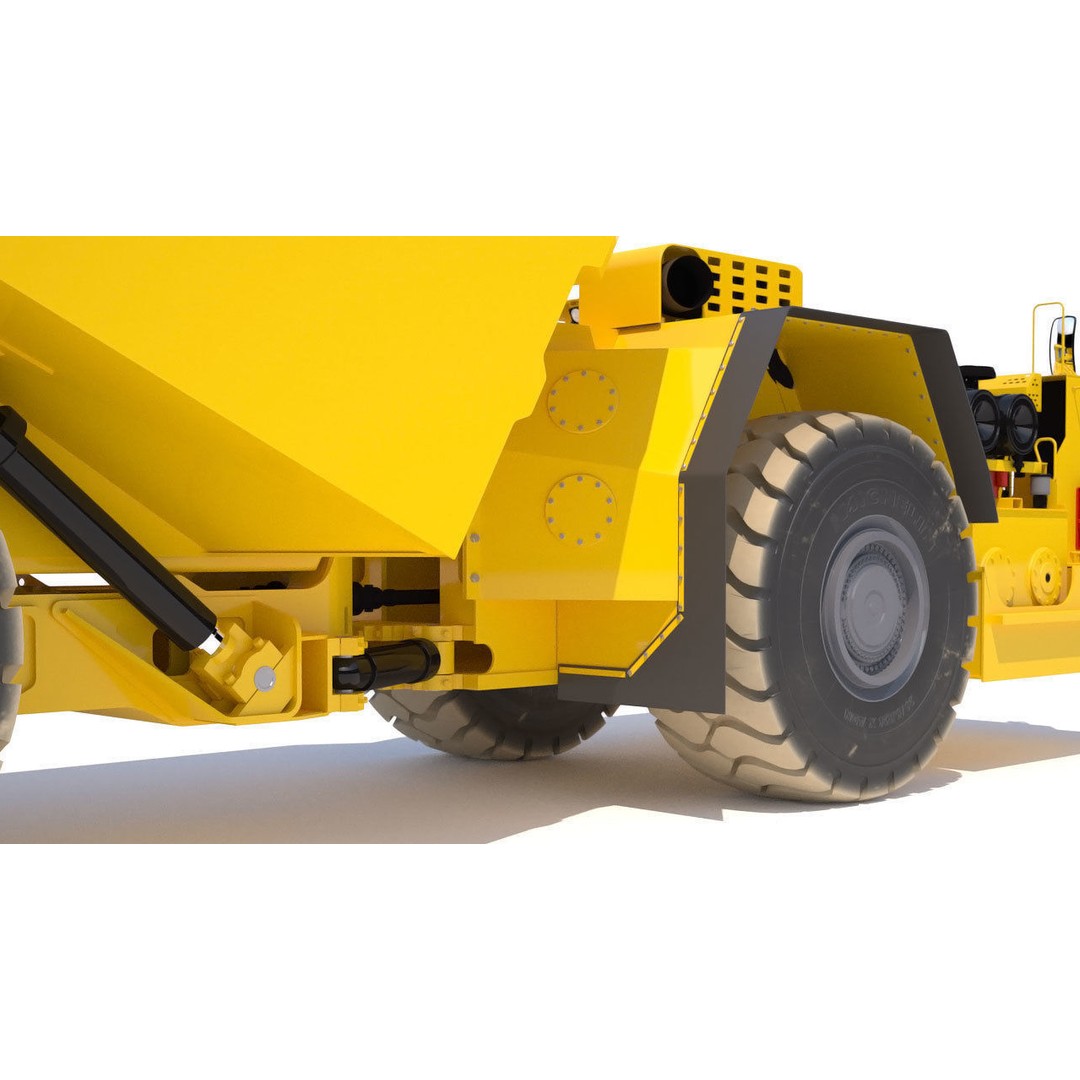 Underground Mining Truck 3D Model – High Poly PBR Asset, FBX - View 14