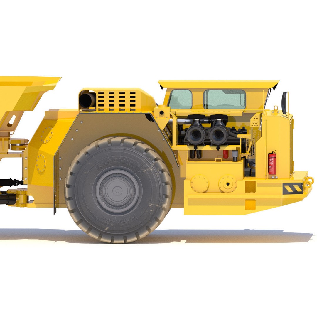 Underground Mining Truck 3D Model – High Poly PBR Asset, FBX - View 15