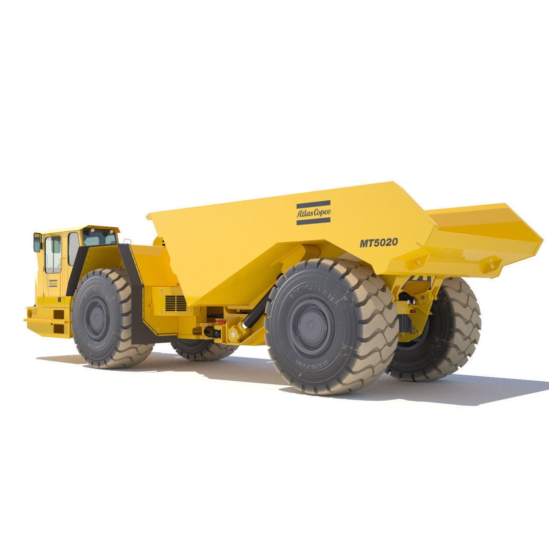Underground Mining Truck 3D Model – High Poly PBR Asset, FBX - View 5