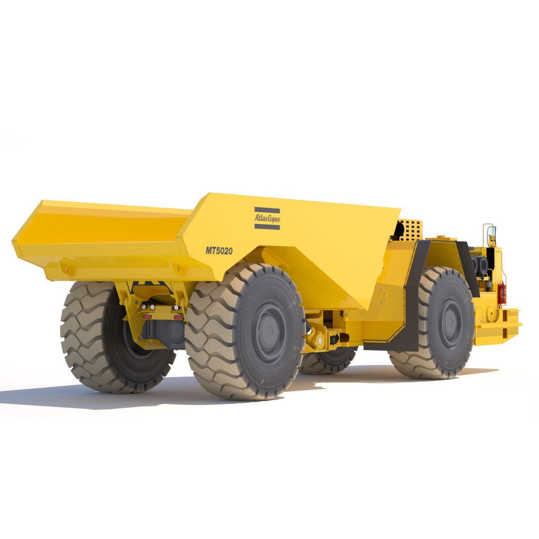 Underground Mining Truck 3D Model – High Poly PBR Asset, FBX - View 6