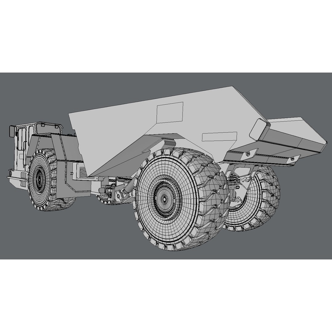 Underground Mining Truck 3D Model – High Poly PBR Asset, FBX - View 8