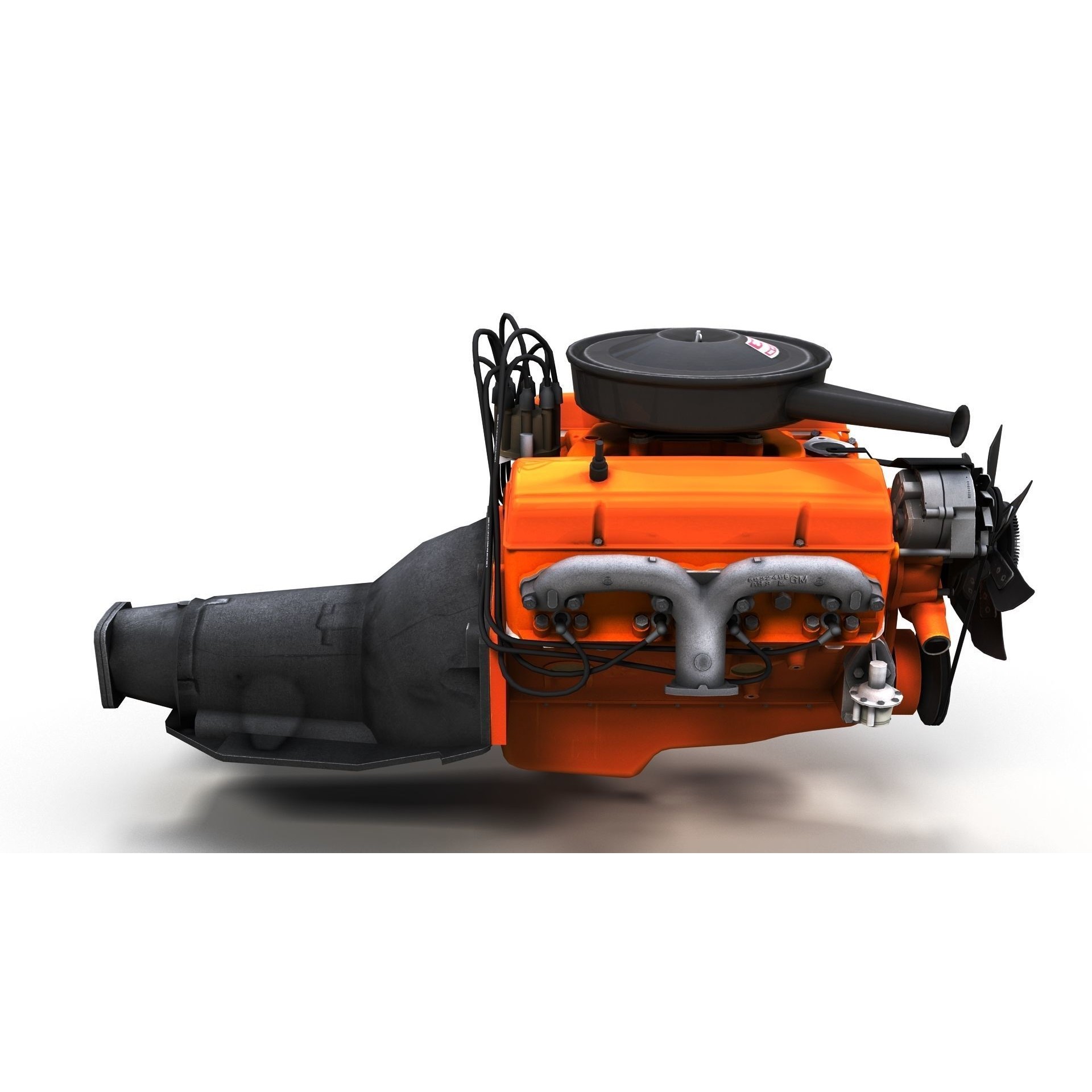 V8 HotRod Engine - Low-Poly Game-Ready 3D Model - View 15